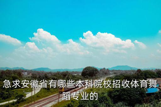安徽有舞蹈系的大学，急求安徽省有哪些本科院校招收体育舞蹈专业的