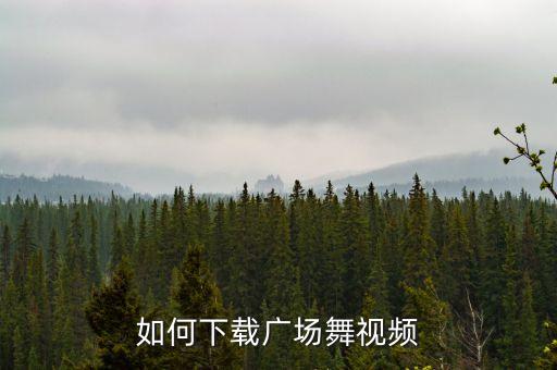 如何下载广场舞视频