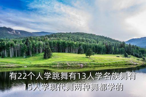 有22个人学跳舞有13人学名族舞有15人学现代舞两种舞都学的
