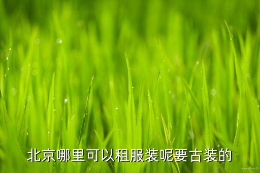 北京哪里可以租服装呢要古装的