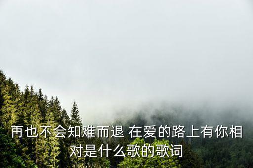 再也不会知难而退 在爱的路上有你相对是什么歌的歌词