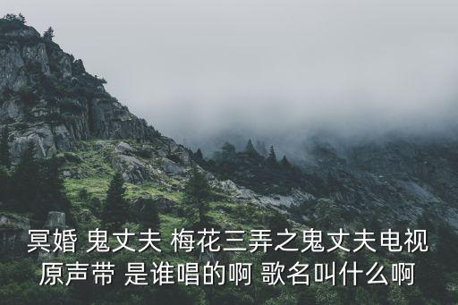 冥婚 鬼丈夫 梅花三弄之鬼丈夫电视原声带 是谁唱的啊 歌名叫什么啊