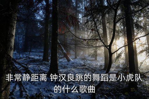 非常静距离 钟汉良跳的舞蹈是小虎队的什么歌曲
