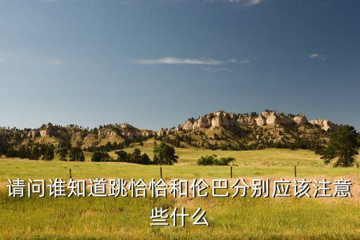 请问谁知道跳恰恰和伦巴分别应该注意些什么