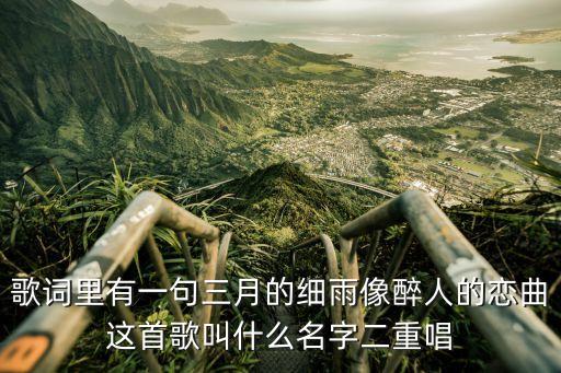 歌词里有一句三月的细雨像醉人的恋曲这首歌叫什么名字二重唱