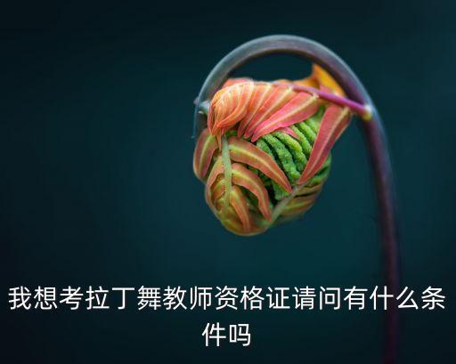 拉丁舞教师资格证什么学历能考，我想考拉丁舞教师资格证请问有什么条件吗