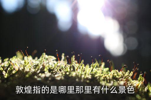 敦煌指的是哪里那里有什么景色