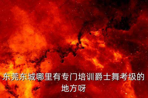 东莞东城哪里有专门培训爵士舞考级的地方呀
