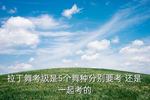 拉丁舞考级是5个舞种分别要考 还是一起考的