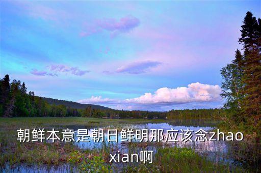 朝鲜本意是朝日鲜明那应该念zhao xian啊