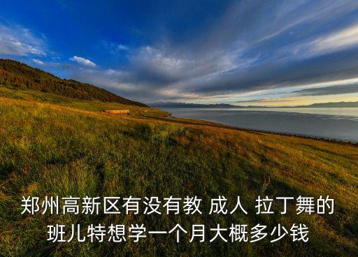郑州高新区有没有教 成人 拉丁舞的班儿特想学一个月大概多少钱