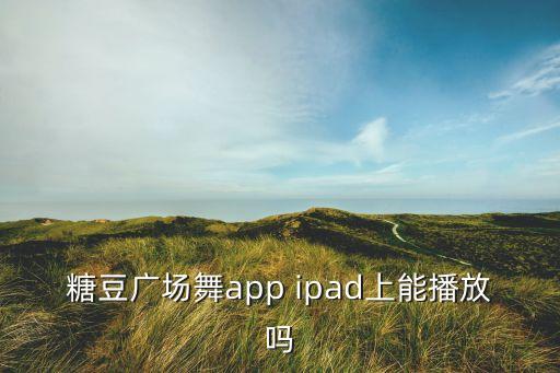 糖豆广场舞app ipad上能播放吗