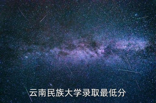 云南民族大学录取最低分