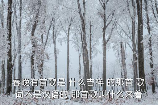 有个歌什么吉祥，吉祥 发财的歌曲有哪些