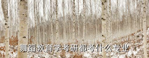 舞蹈考研考什么内容，舞蹈教育学考研都考什么专业