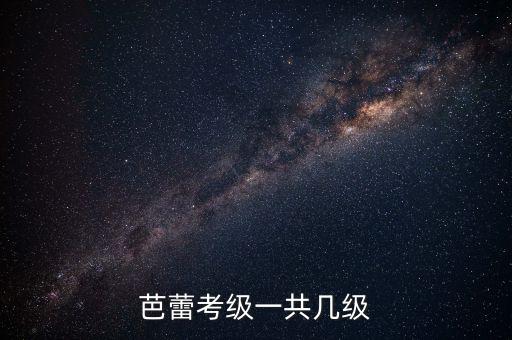 芭蕾考级一共几级