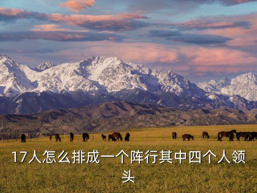 17人怎么排成一个阵行其中四个人领头