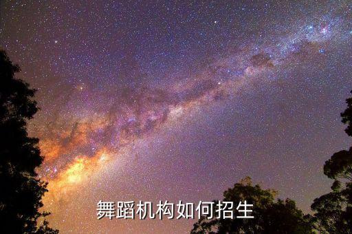 舞蹈机构如何招生