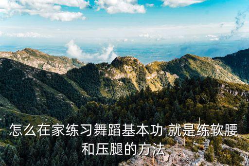 怎么在家练习舞蹈基本功 就是练软腰和压腿的方法