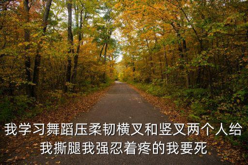 我学习舞蹈压柔韧横叉和竖叉两个人给我撕腿我强忍着疼的我要死