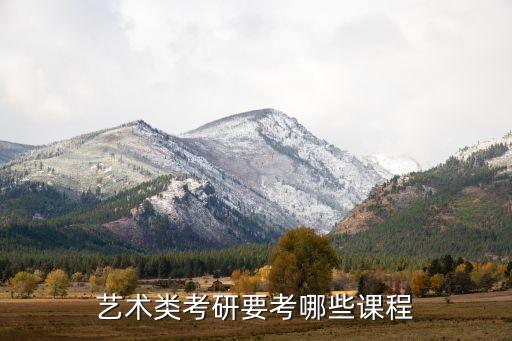 艺术类考研要考哪些课程