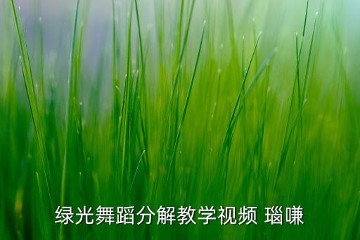 少儿舞蹈教学视频分解动作，绿光舞蹈分解教学视频 瑙嗛