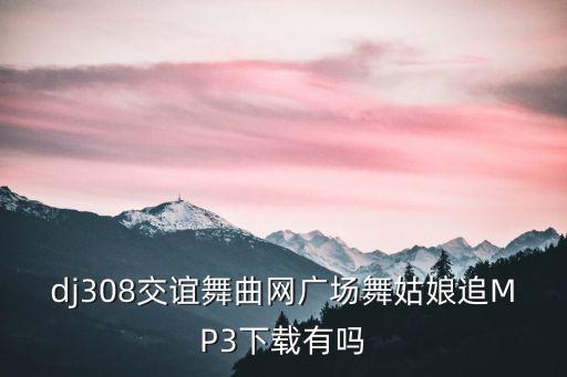dj308交谊舞曲网广场舞姑娘追MP3下载有吗