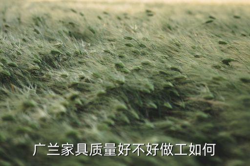 广兰家具质量好不好做工如何
