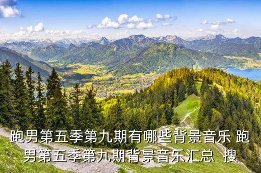 跑男第五季第九期有哪些背景音乐 跑男第五季第九期背景音乐汇总  搜