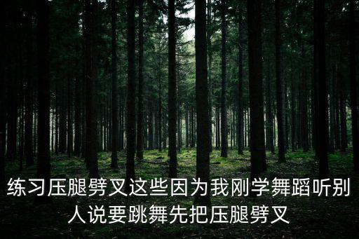 学舞蹈最疼50个动作视频，练习压腿劈叉这些因为我刚学舞蹈听别人说要跳舞先把压腿劈叉