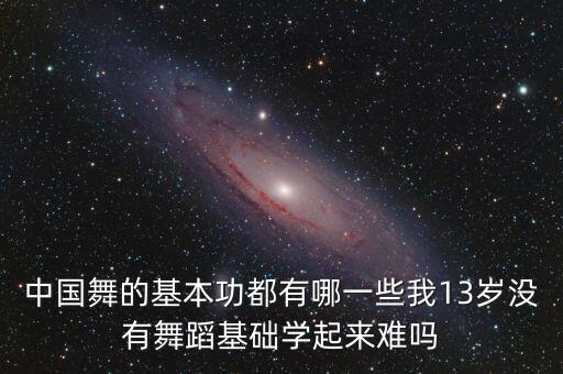 中国舞的基本功都有哪一些我13岁没有舞蹈基础学起来难吗