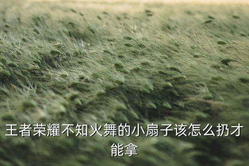 王者荣耀不知火舞的小扇子该怎么扔才能拿