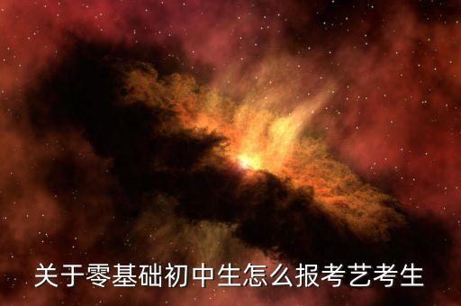 关于零基础初中生怎么报考艺考生