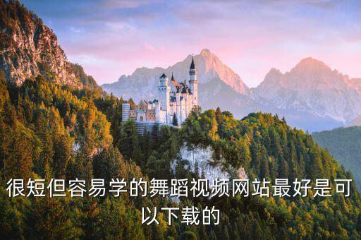 很短但容易学的舞蹈视频网站最好是可以下载的