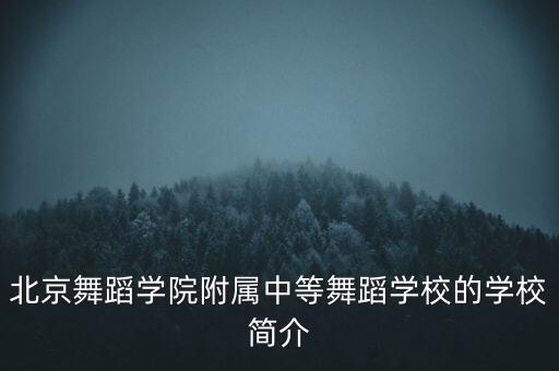 北京舞蹈学院附属中等舞蹈学校的学校简介