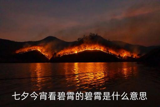 七夕今宵看碧霄的碧霄是什么意思
