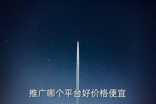 推广哪个平台好价格便宜