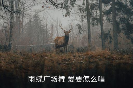 雨蝶广场舞 爱要怎么唱
