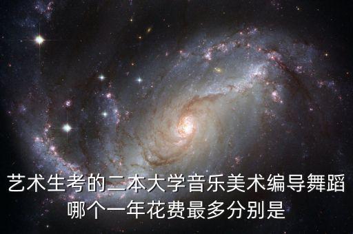 艺术生考的二本大学音乐美术编导舞蹈哪个一年花费最多分别是