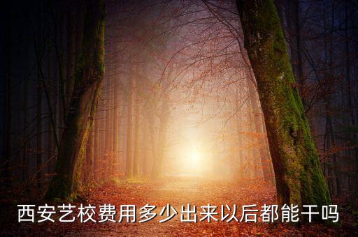 西安艺校费用多少出来以后都能干吗