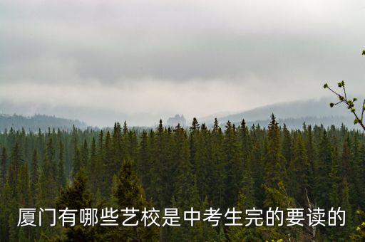 厦门艺术学校招生要求2023，厦门有哪些艺校是中考生完的要读的