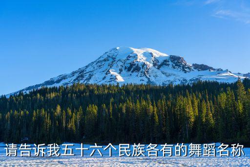 请告诉我五十六个民族各有的舞蹈名称