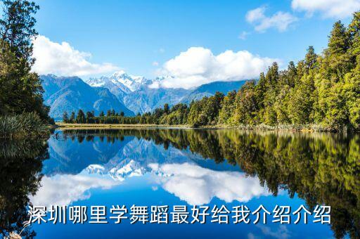 深圳哪里学舞蹈最好给我介绍介绍