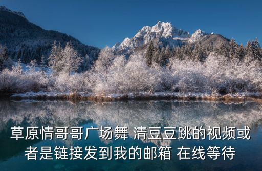 草原情哥哥广场舞 清豆豆跳的视频或者是链接发到我的邮箱 在线等待