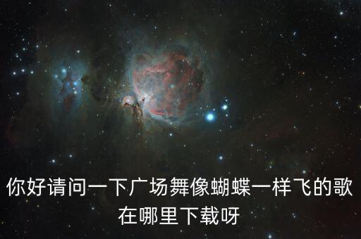 你好请问一下广场舞像蝴蝶一样飞的歌在哪里下载呀