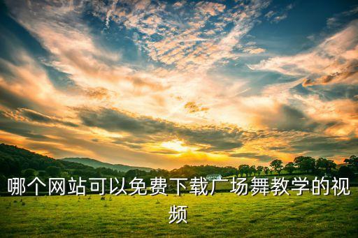 下载豆豆广场舞视频大全，哪个网站可以免费下载广场舞教学的视频