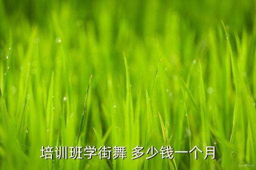 舞蹈兴趣班大概多少钱一个月，培训班学街舞 多少钱一个月