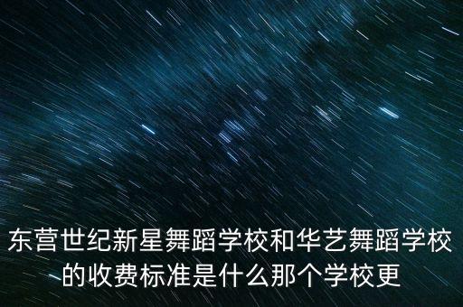 东营世纪新星舞蹈学校和华艺舞蹈学校的收费标准是什么那个学校更
