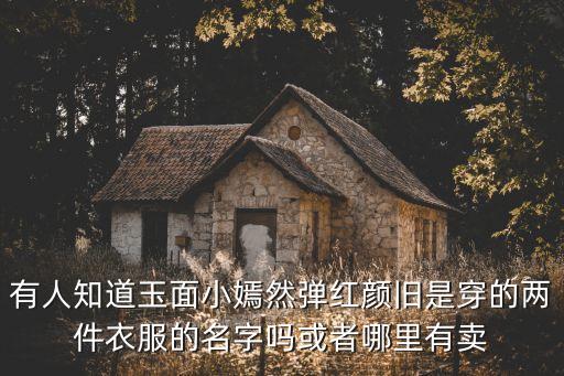 有人知道玉面小嫣然弹红颜旧是穿的两件衣服的名字吗或者哪里有卖