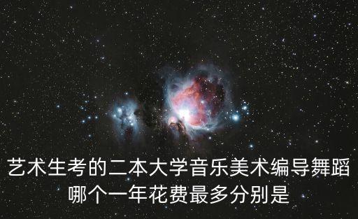 艺术生考的二本大学音乐美术编导舞蹈哪个一年花费最多分别是